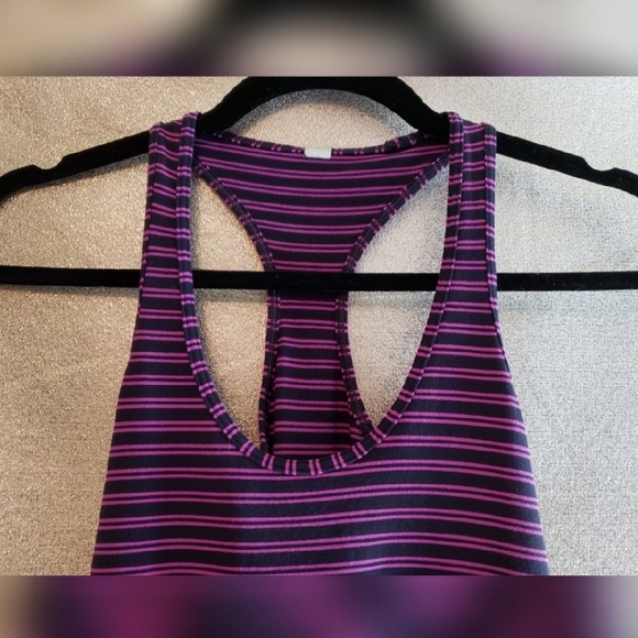 Lululemon Cool Racerback Tank Top - Double Trouble Stripe Ultraviolet - Picture 2 of 7